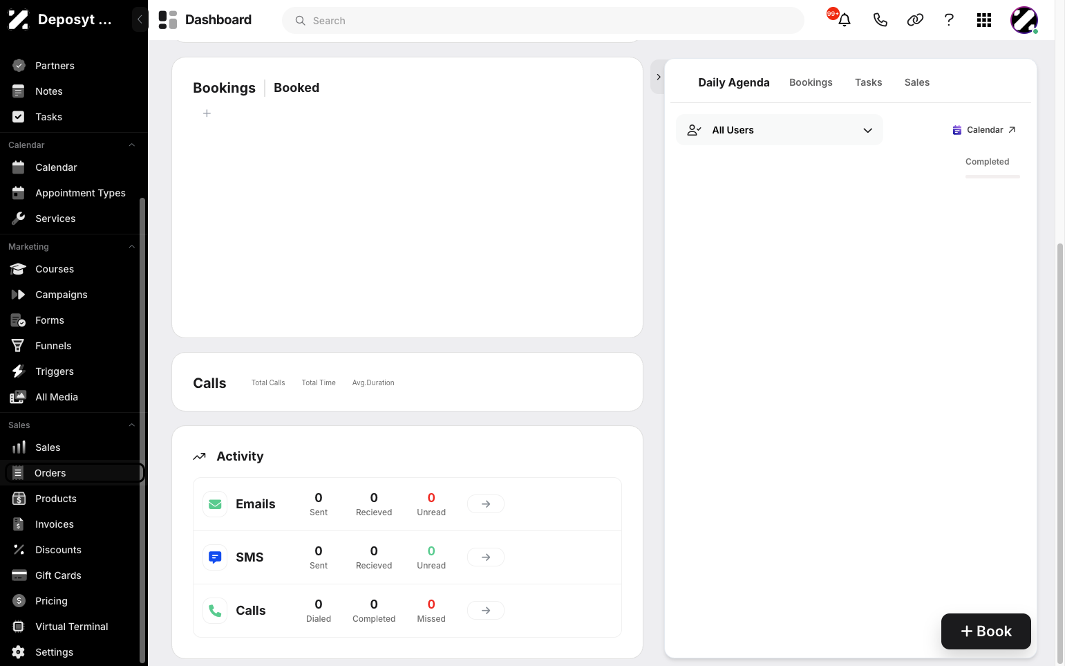 Step 1: On your Dashboard, navigate to the Orders tab under the Sales section.