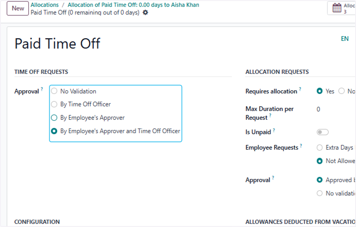 Click on Approval