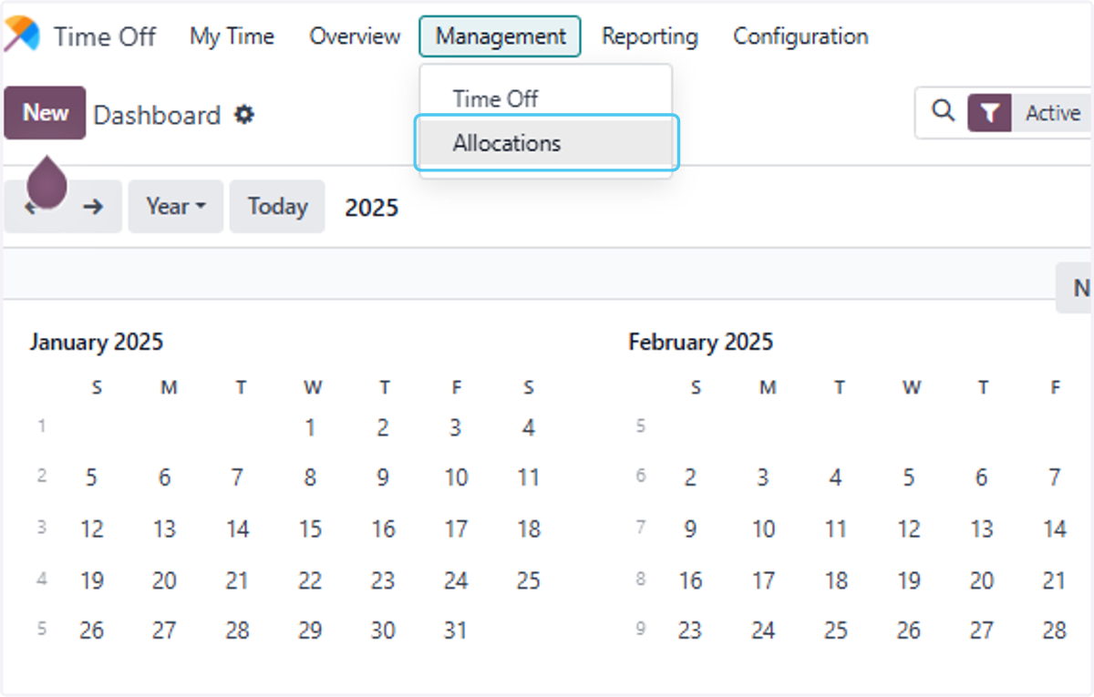 Click on Allocations