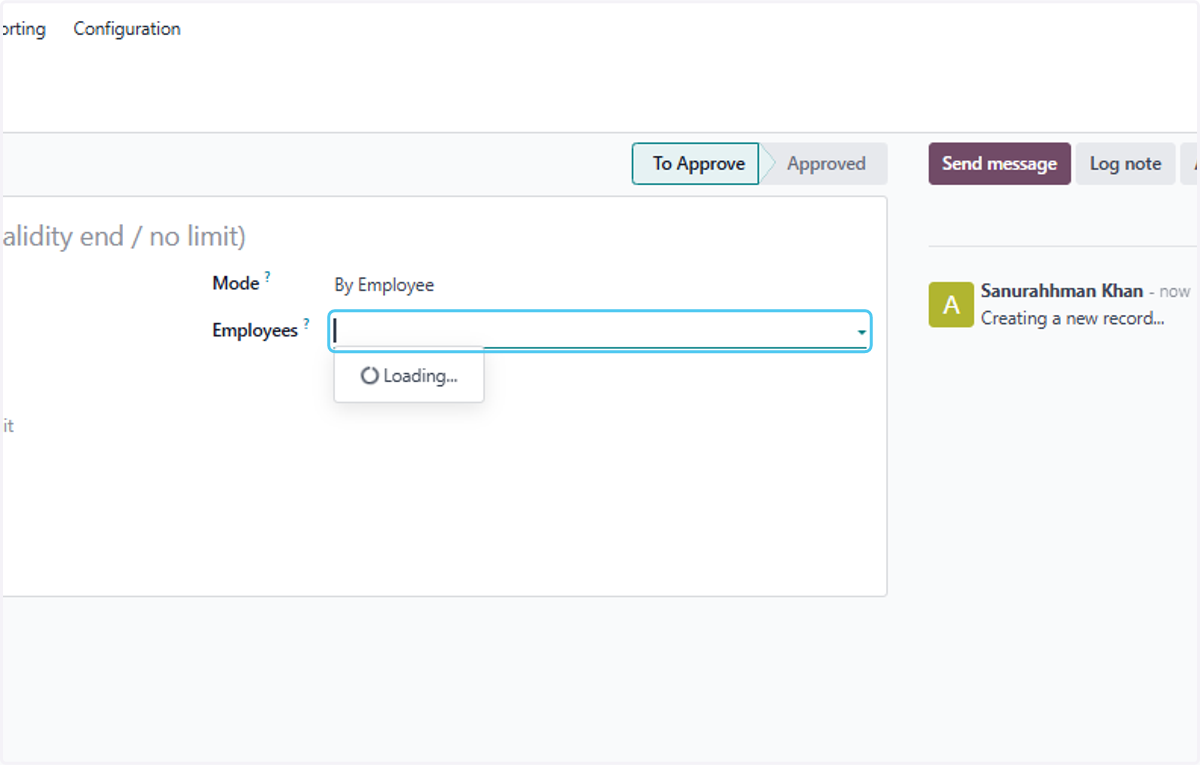 Click on Employees? to select the employees in the mode you have also the other such as by company, department and employee tag