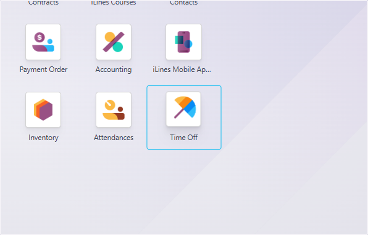 Click on Time Off