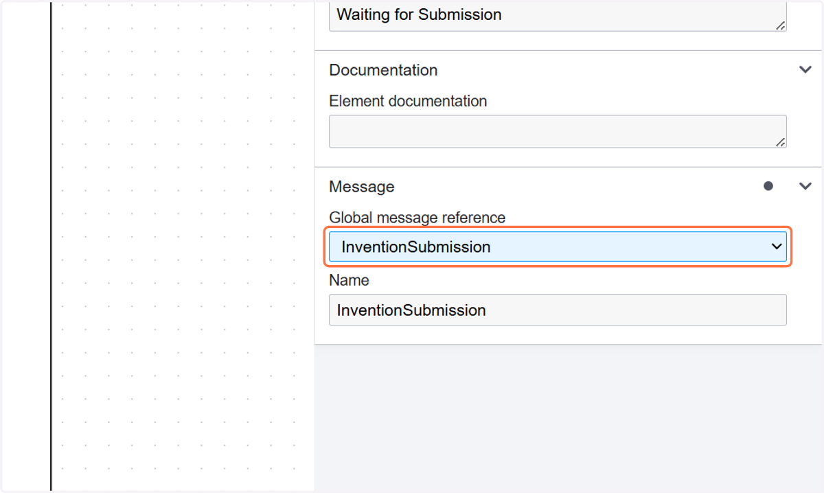 Select InventionSubmission from Global message reference