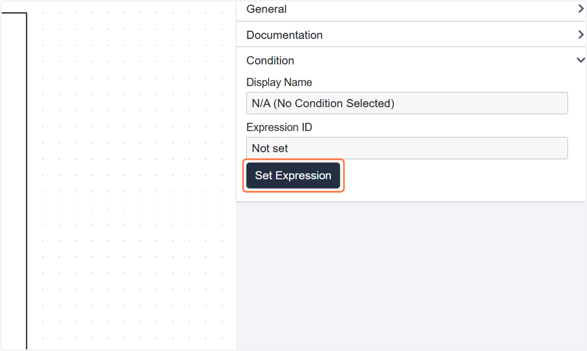 Click on Set Expression