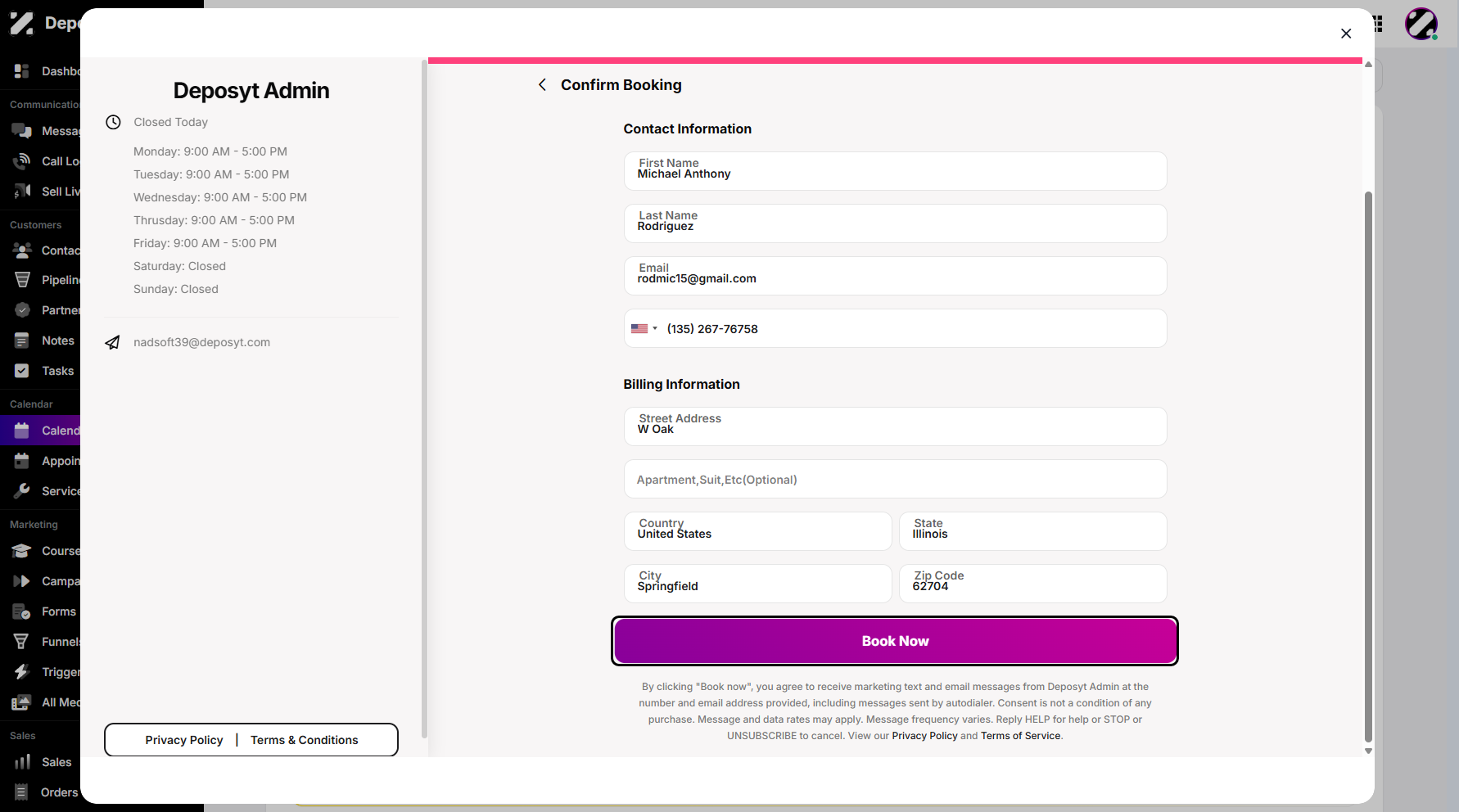 Step 11: Click on Book Now to proceed.