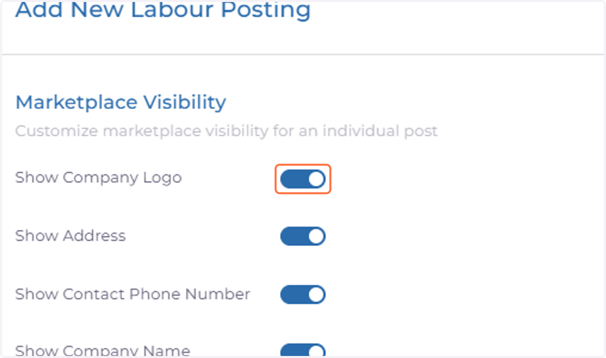 Select desired tabs