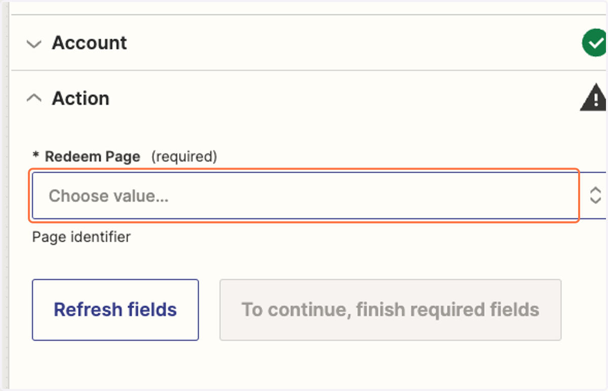 Choose Redeem Page you'd like to create Unique URLs for
