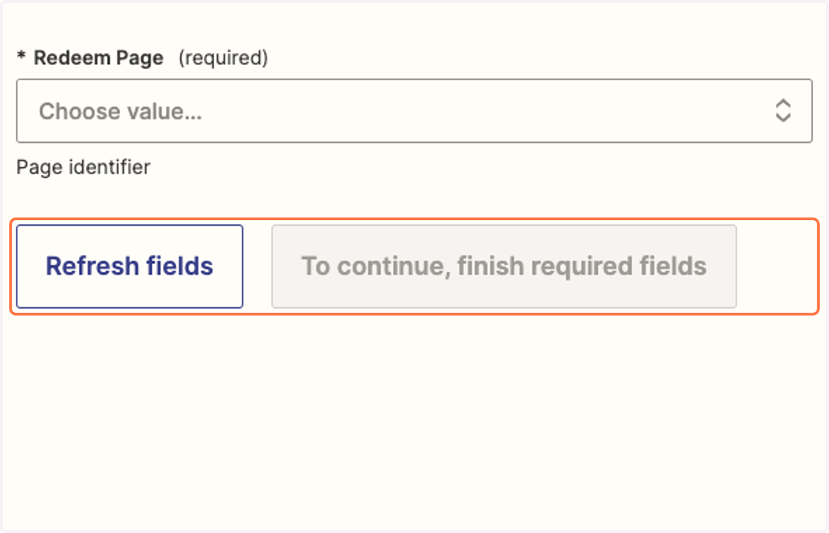 Click on Refresh fields and Continue to begin using your Zap