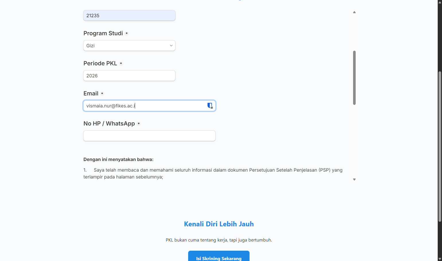 Masukkan Email