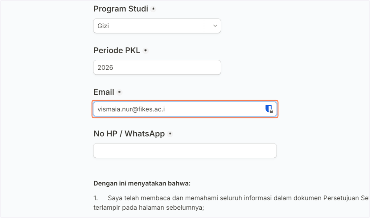 Masukkan Email