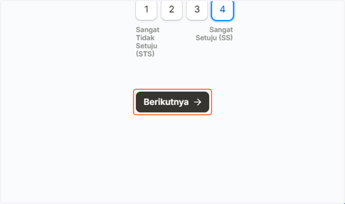 Click on Berikutnya