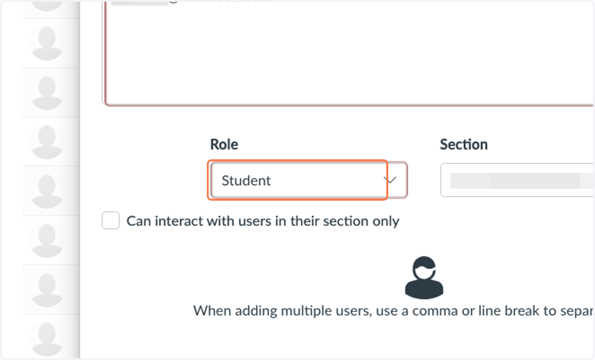 Click on the Role dropdown