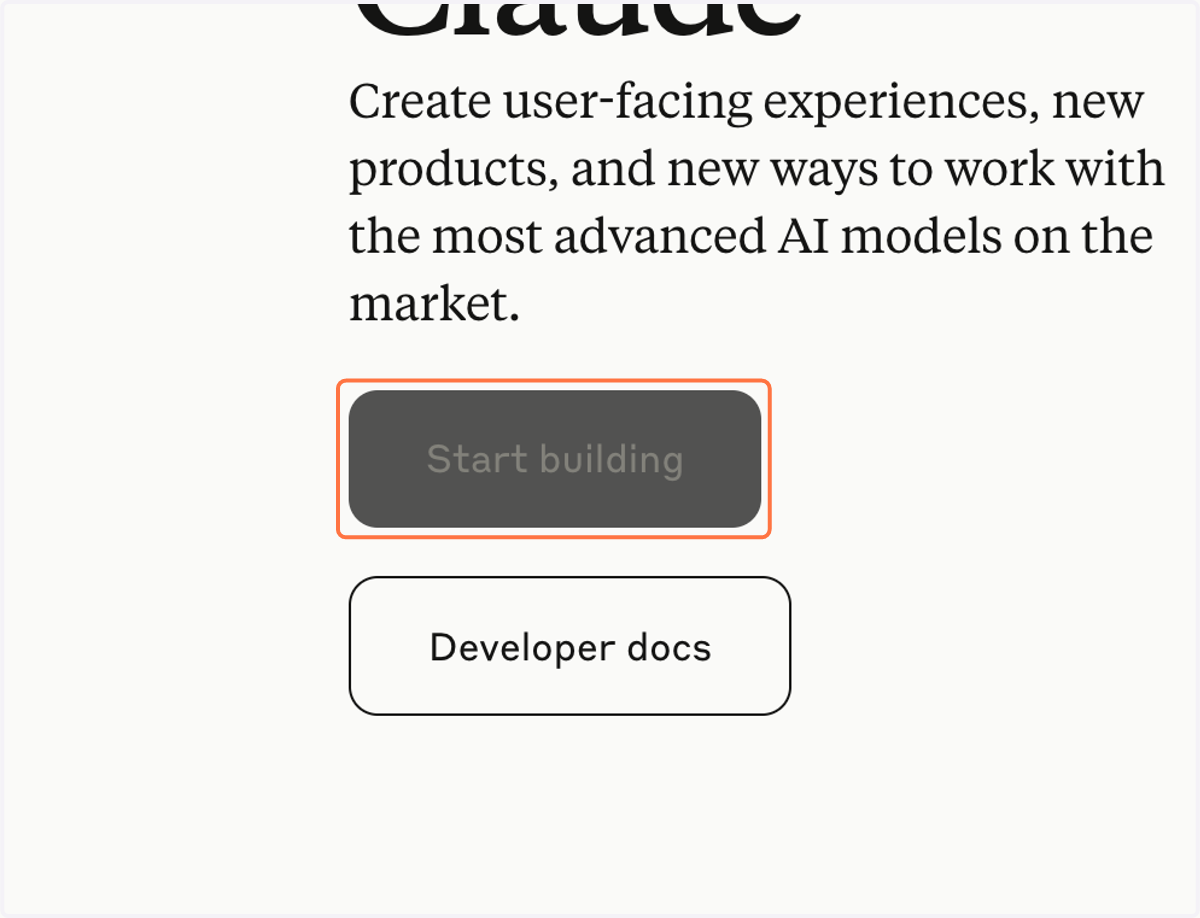 Click on Start building