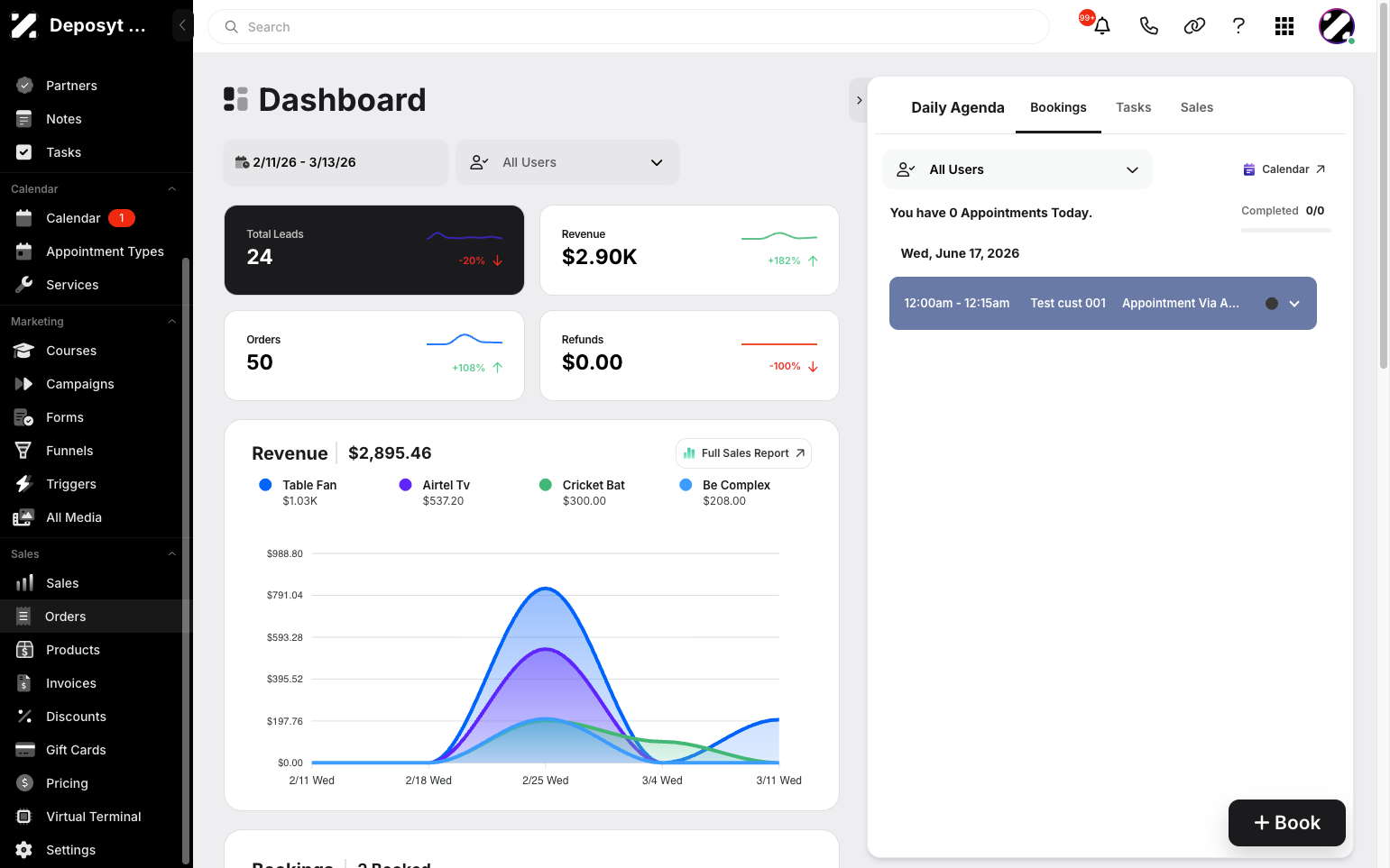 Step 1: On your Dashboard, navigate to the Orders tab under the Sales section.