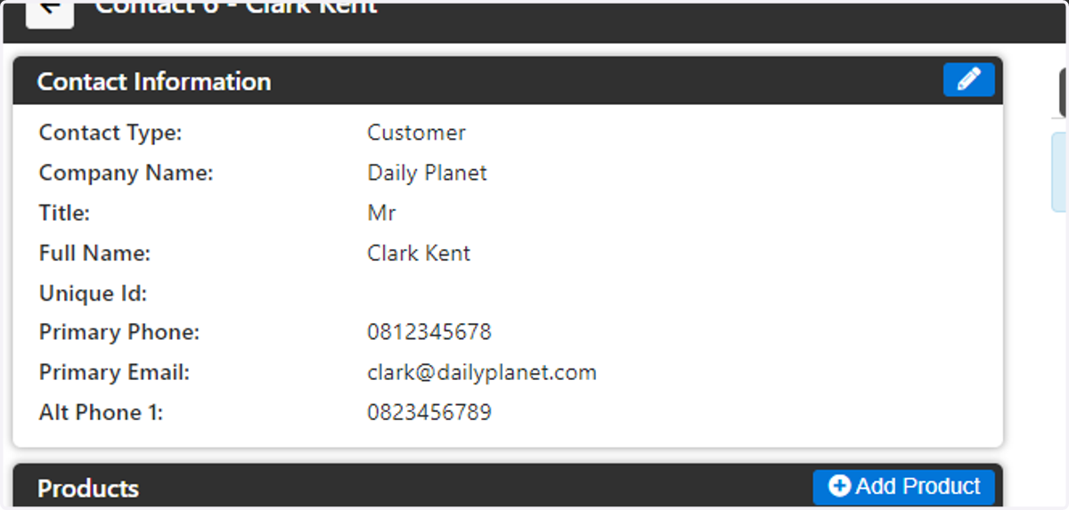 The merged contact is now a combination of the previously selected contacts