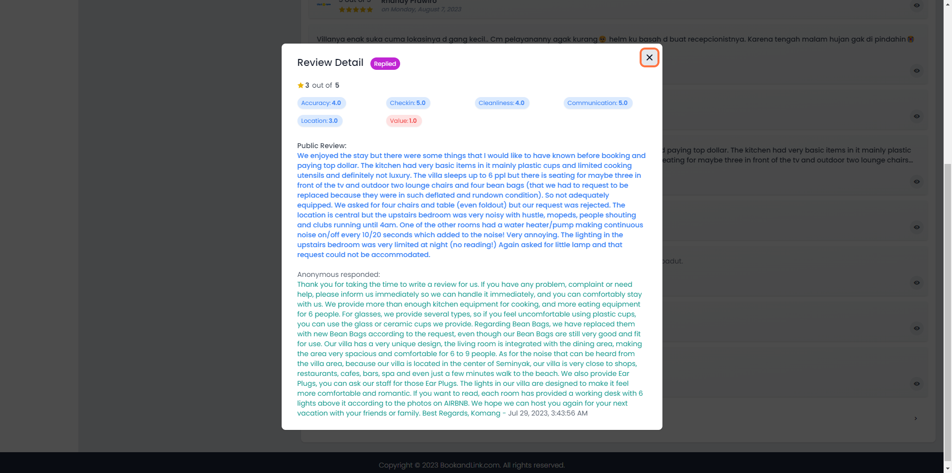 Close modal review details