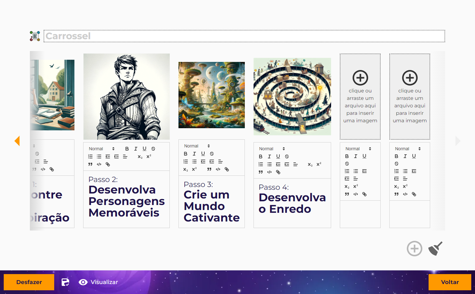 Clique para Limpar opções em branco