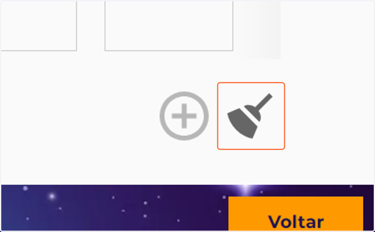 Clique para Limpar opções em branco