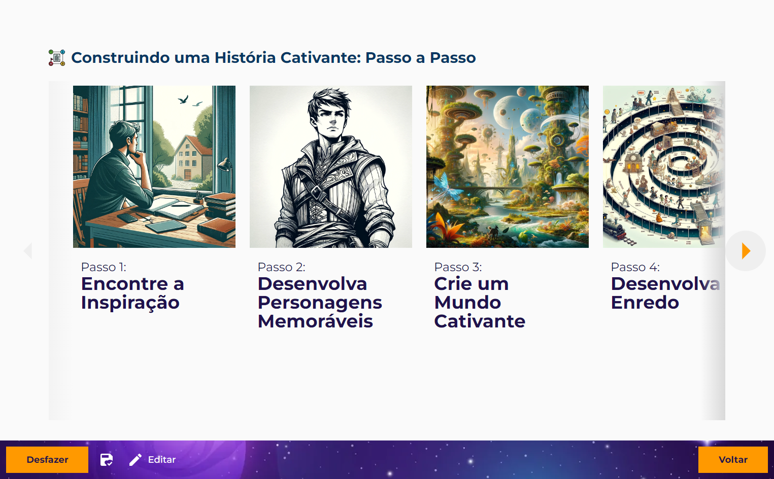 Avance para o próximo passo