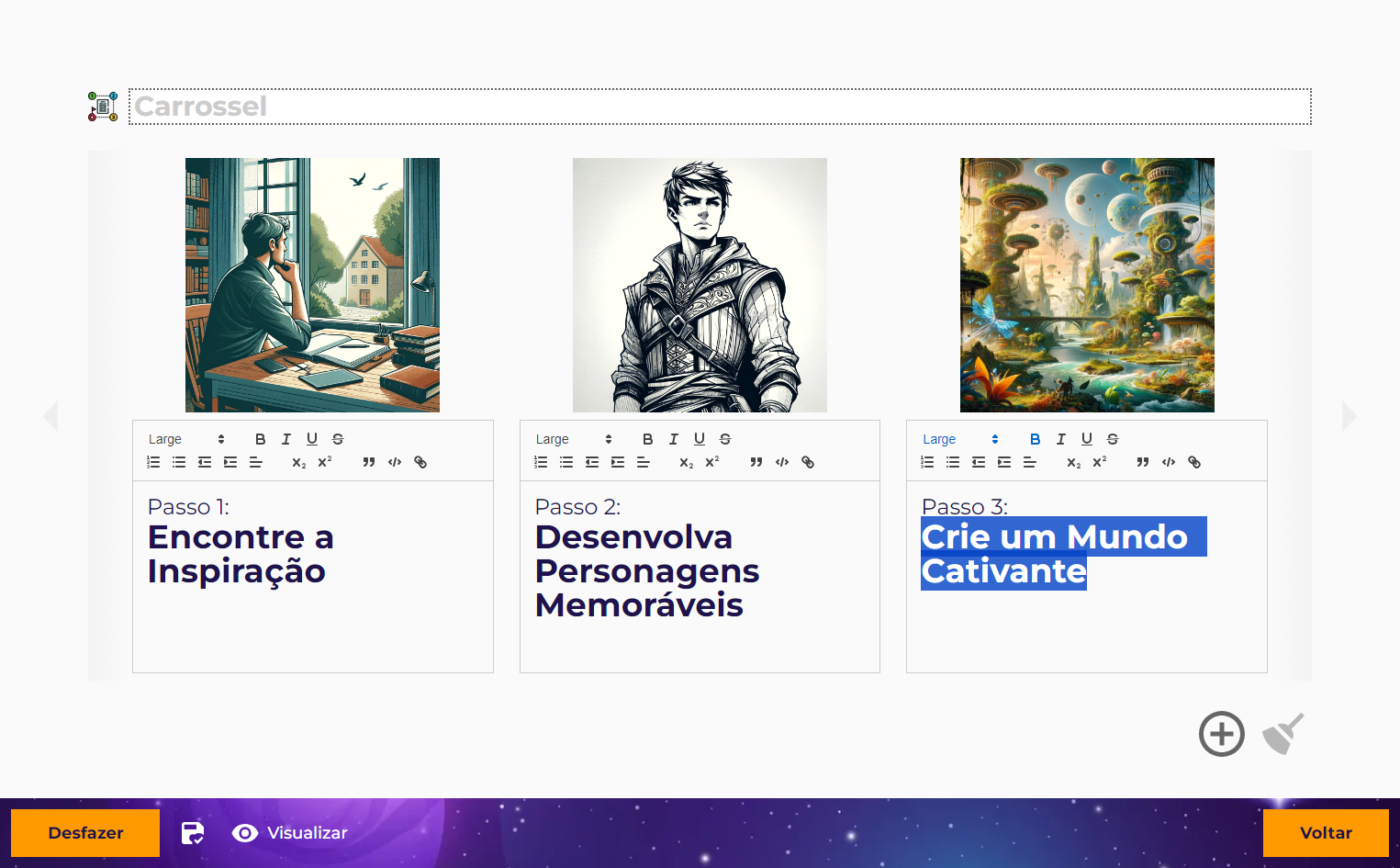 Clique para Adicionar mais uma Opção