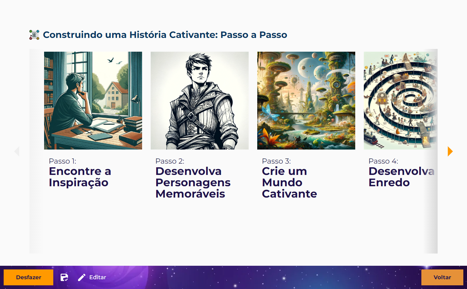 Clique em Voltar