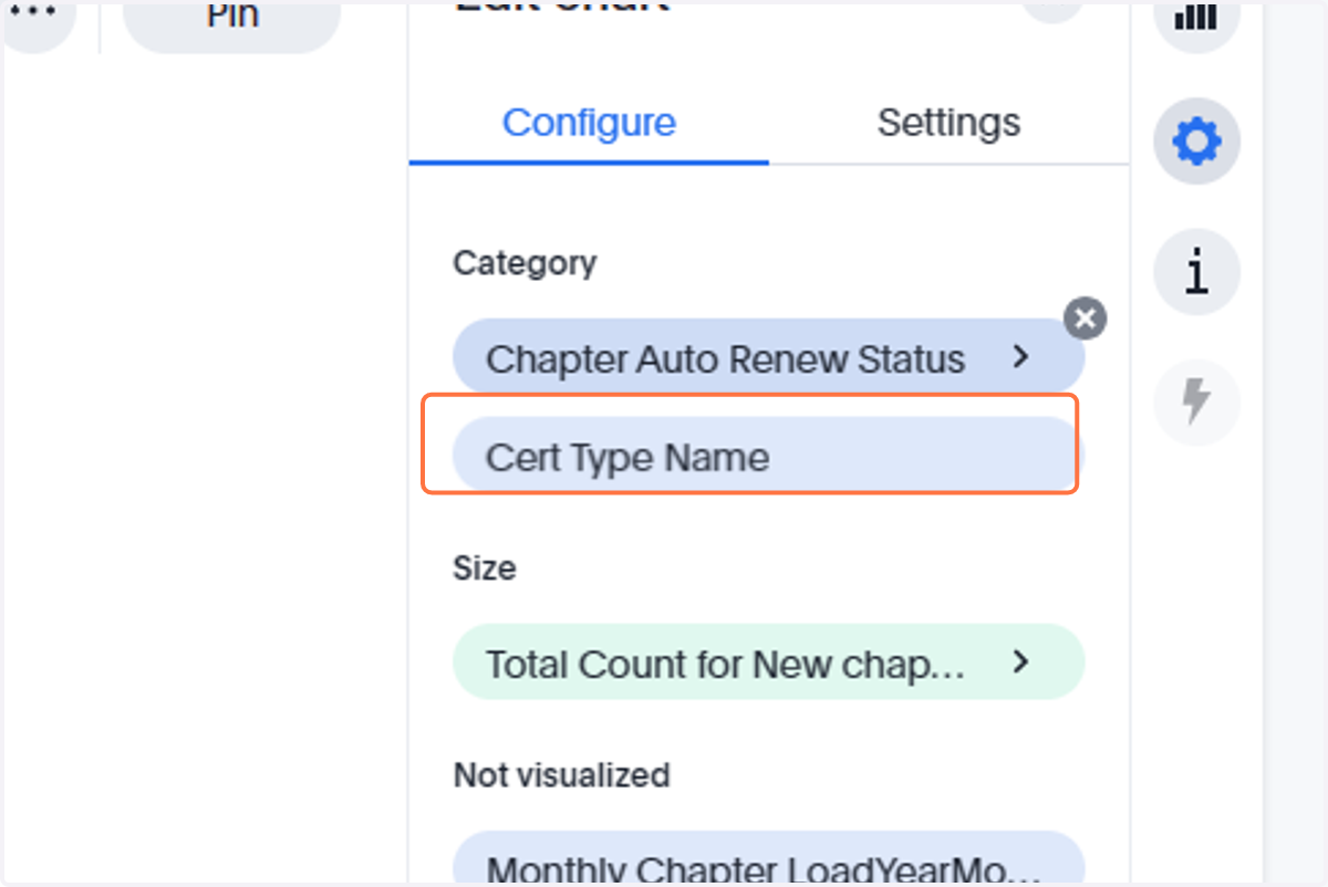 Drag Cert Type name to Category