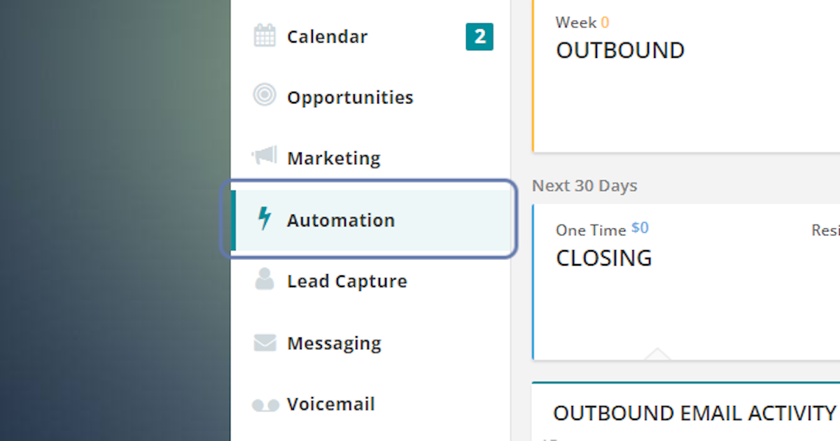 Click on Automations to see your Campaign Dashboard
