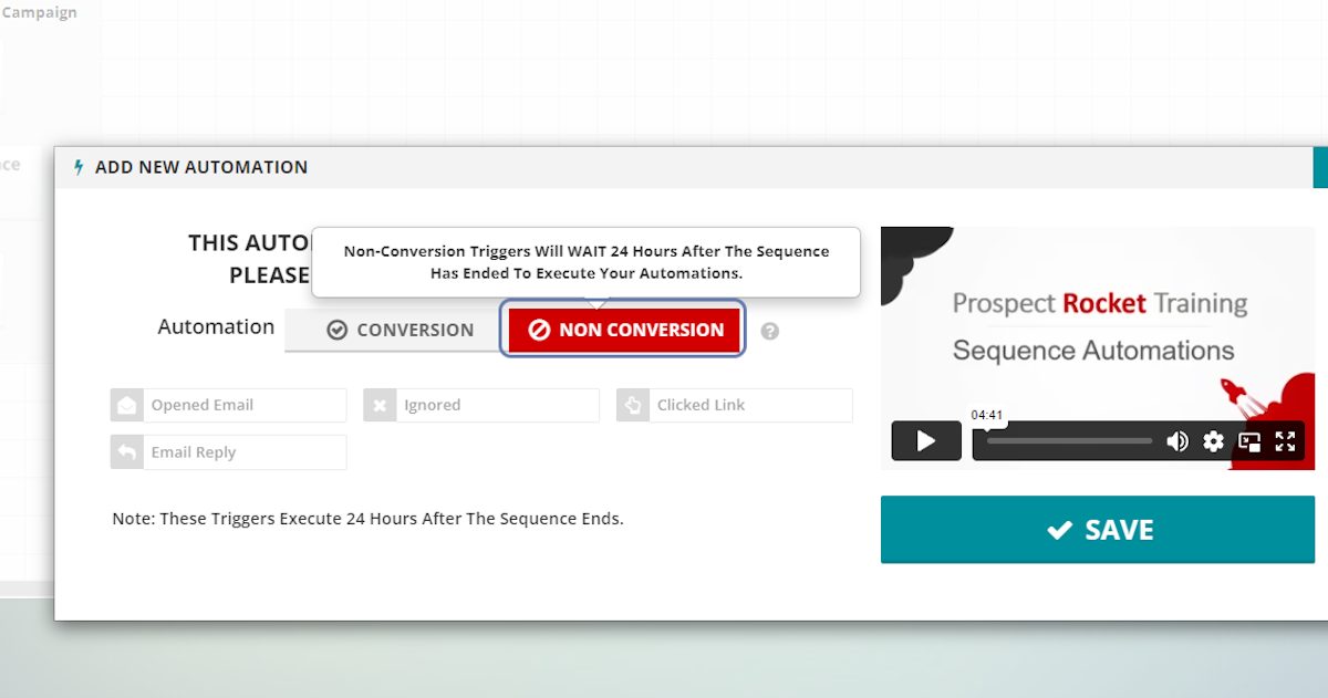 Select The Conversion or Non Conversion Action That Will Trigger your Campaign To Loop