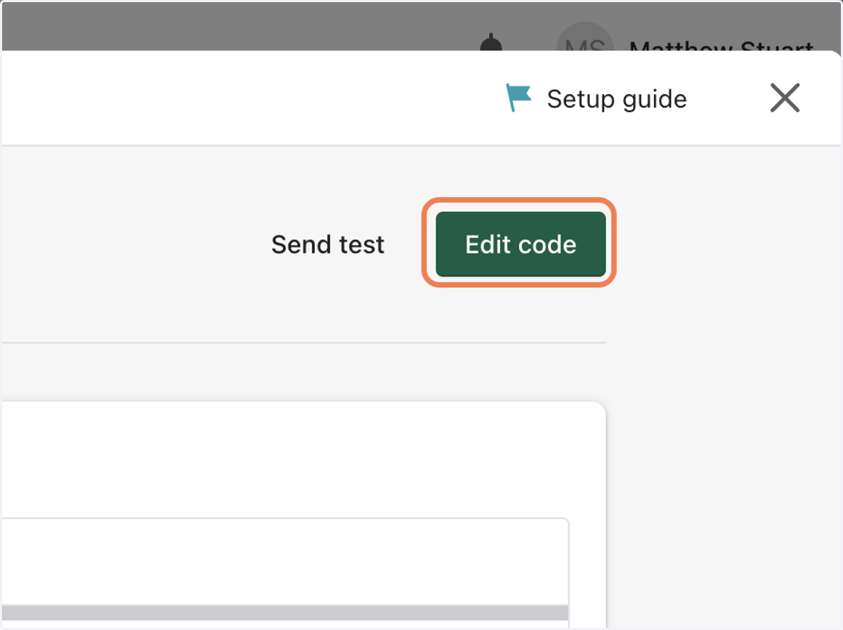 Click on Edit code