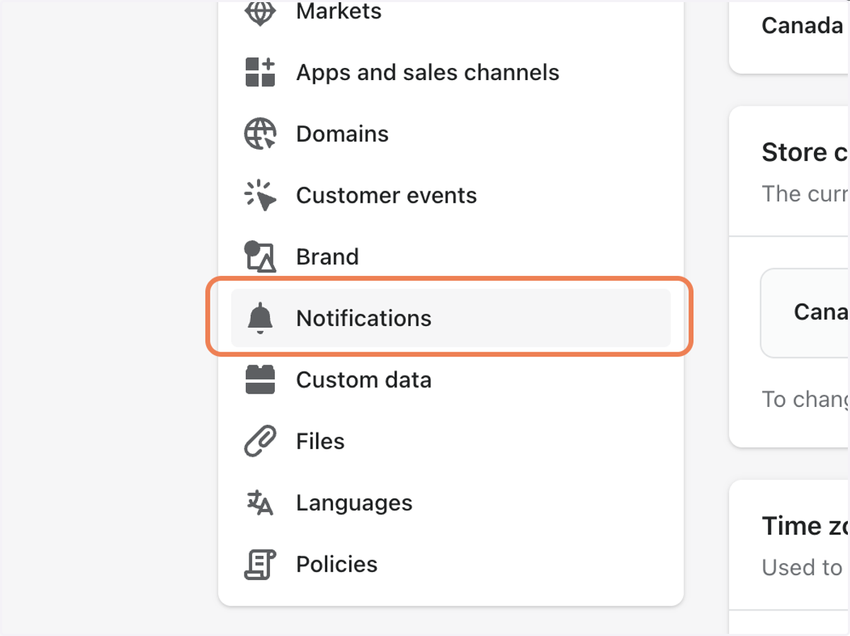 Click on Notifications