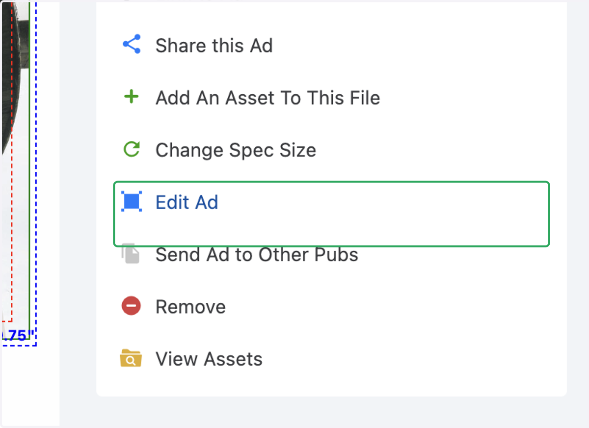 Click on Edit Ad