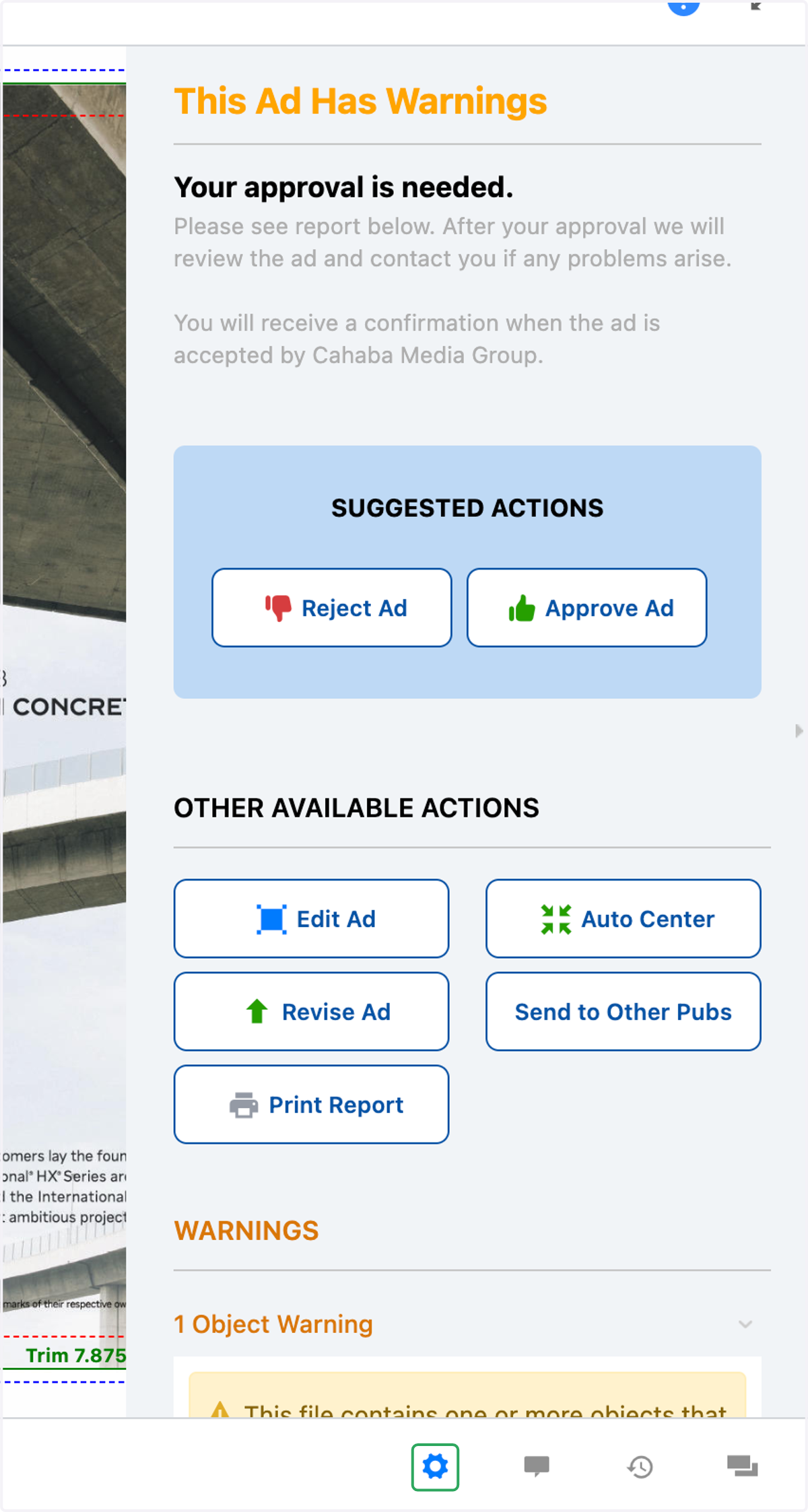 Click on gear in lower right corner