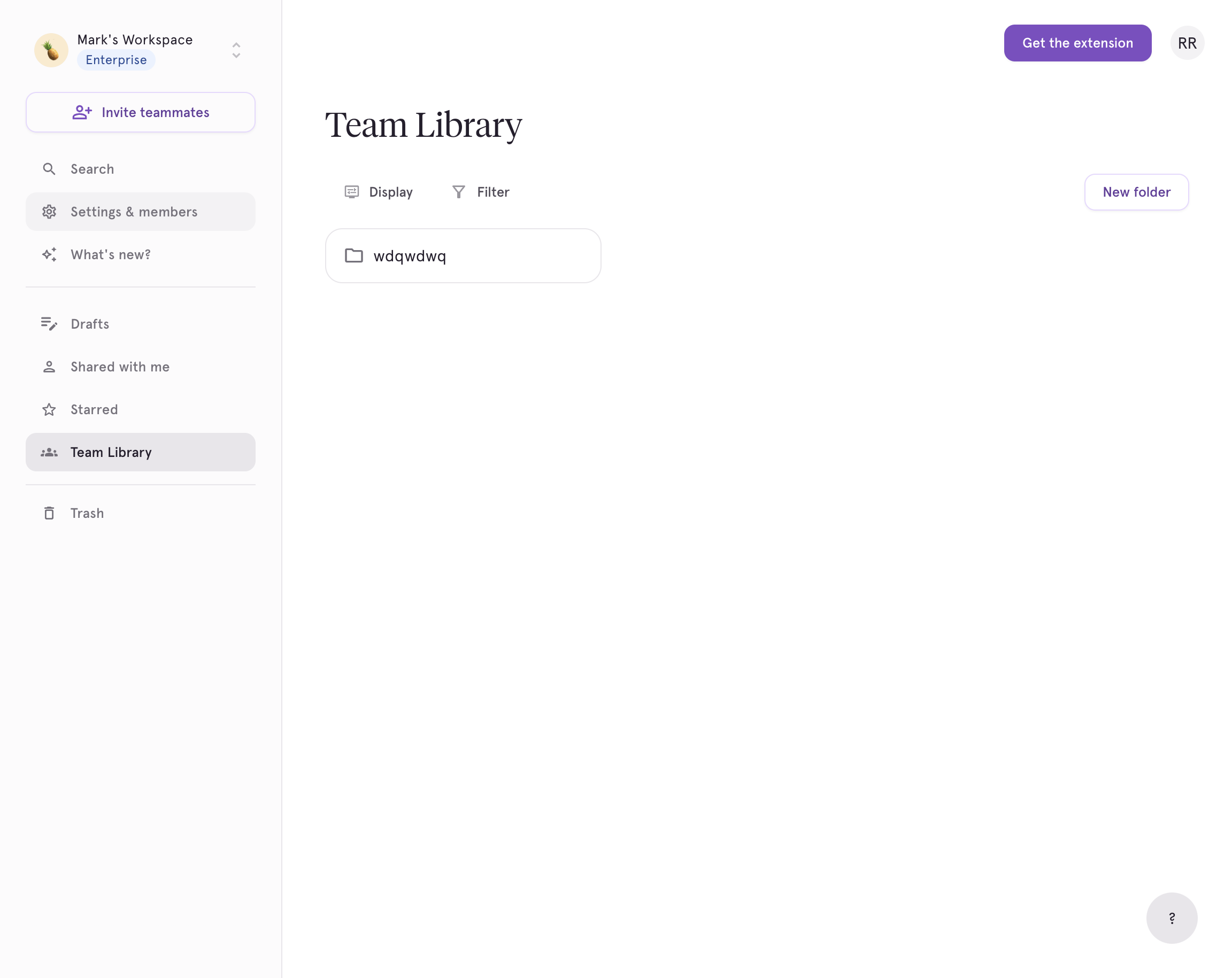 Click on Settings & members