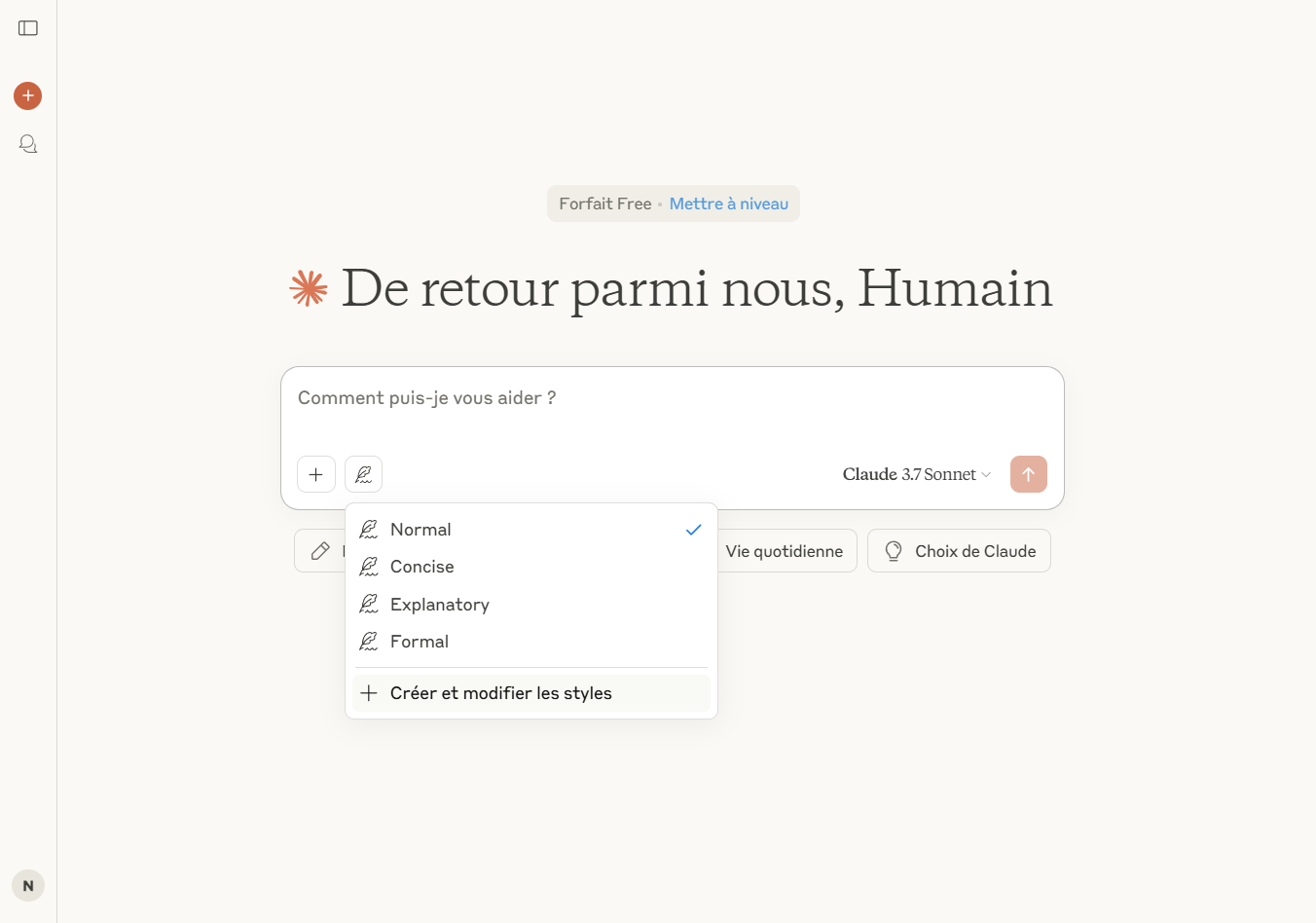 Cliquez sur Créer et modifier les styles