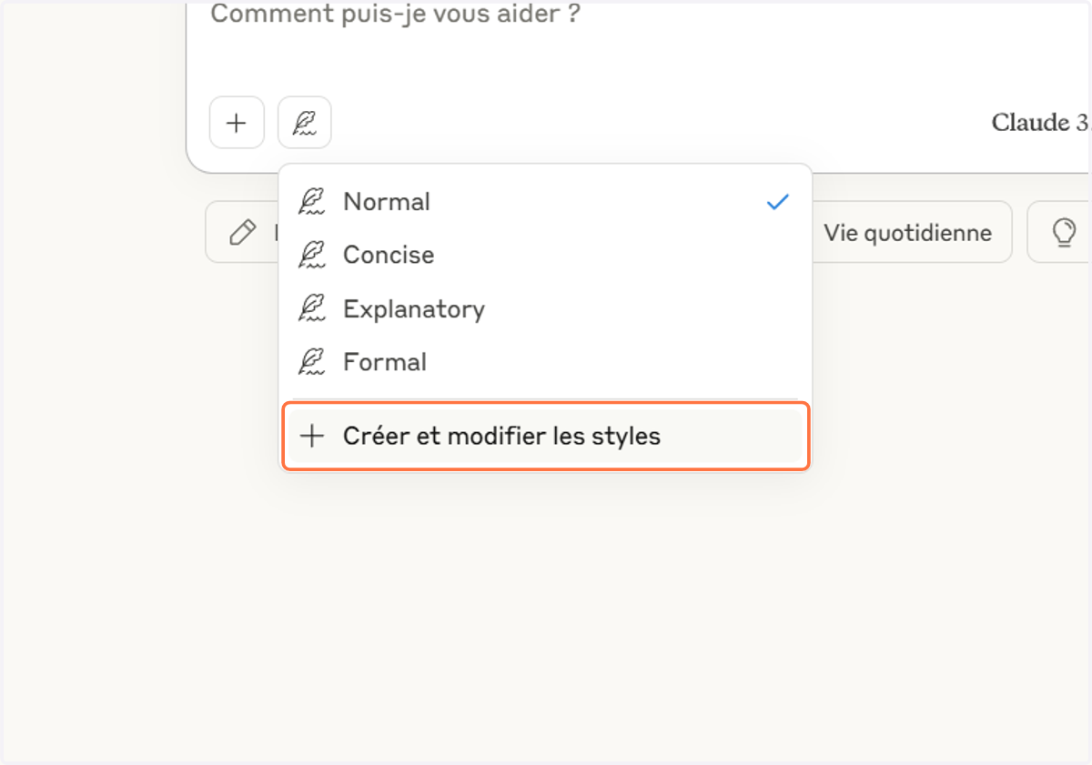 Cliquez sur Créer et modifier les styles
