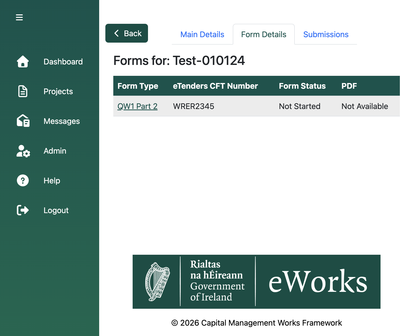 A. Click on form details B. Click on form type