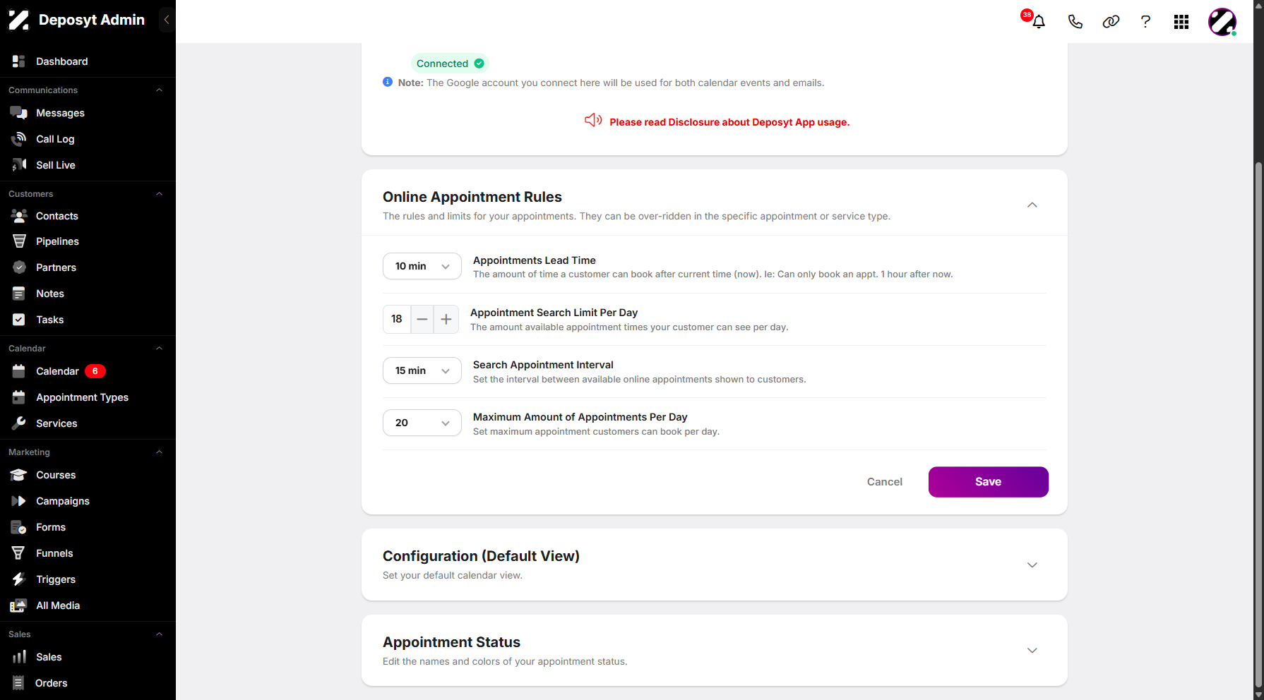 Step 11: Once everything is set, click Save to proceed.