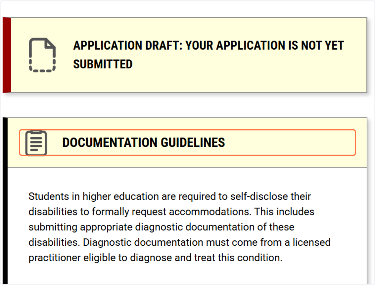 Click on DOCUMENTATION GUIDELINES