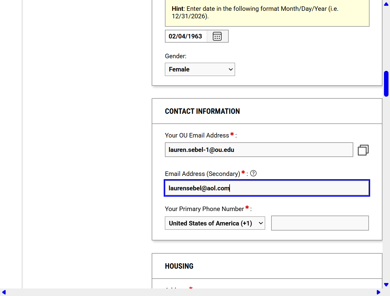 Add a secondary email address if you have one.