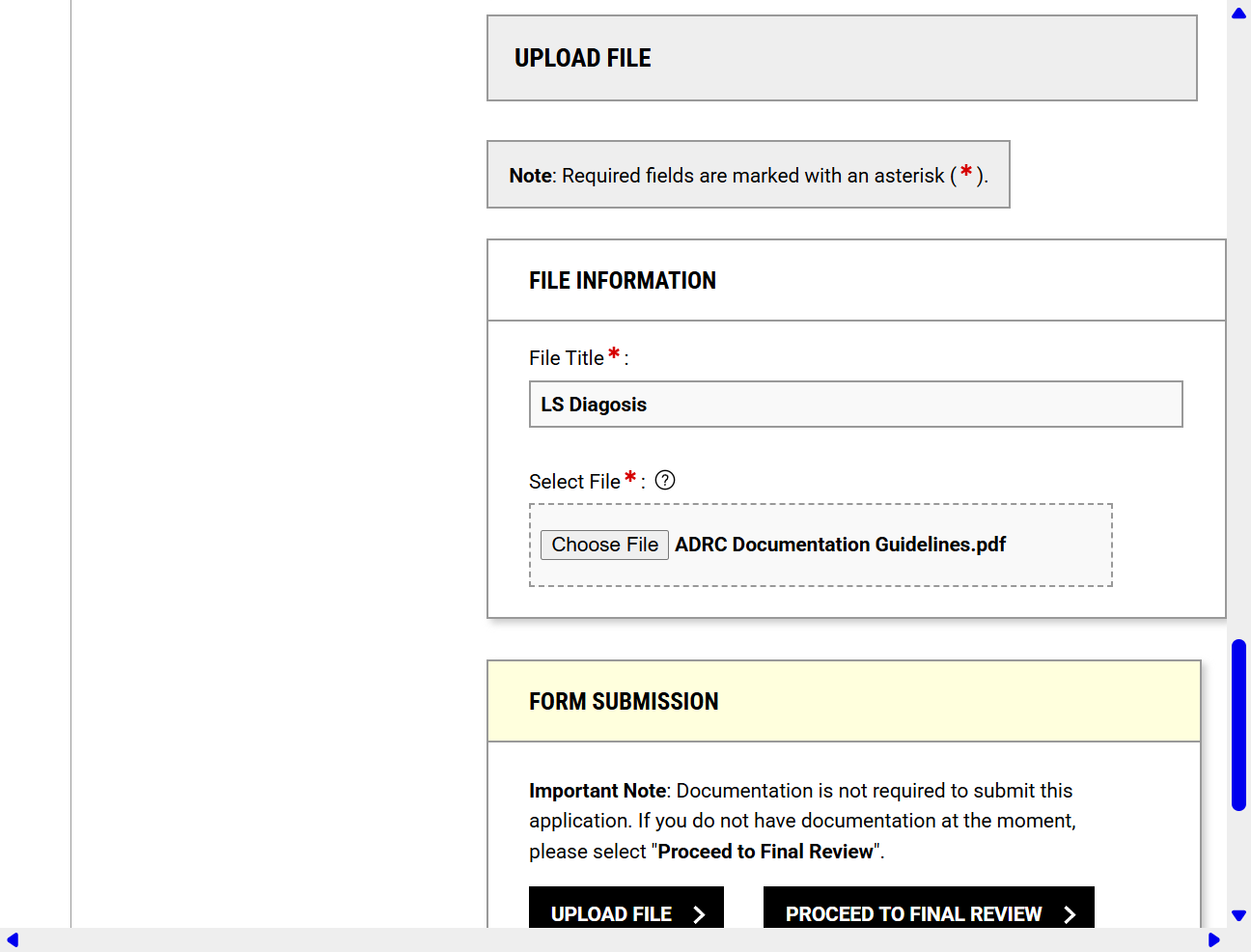 Select the file you want to upload.