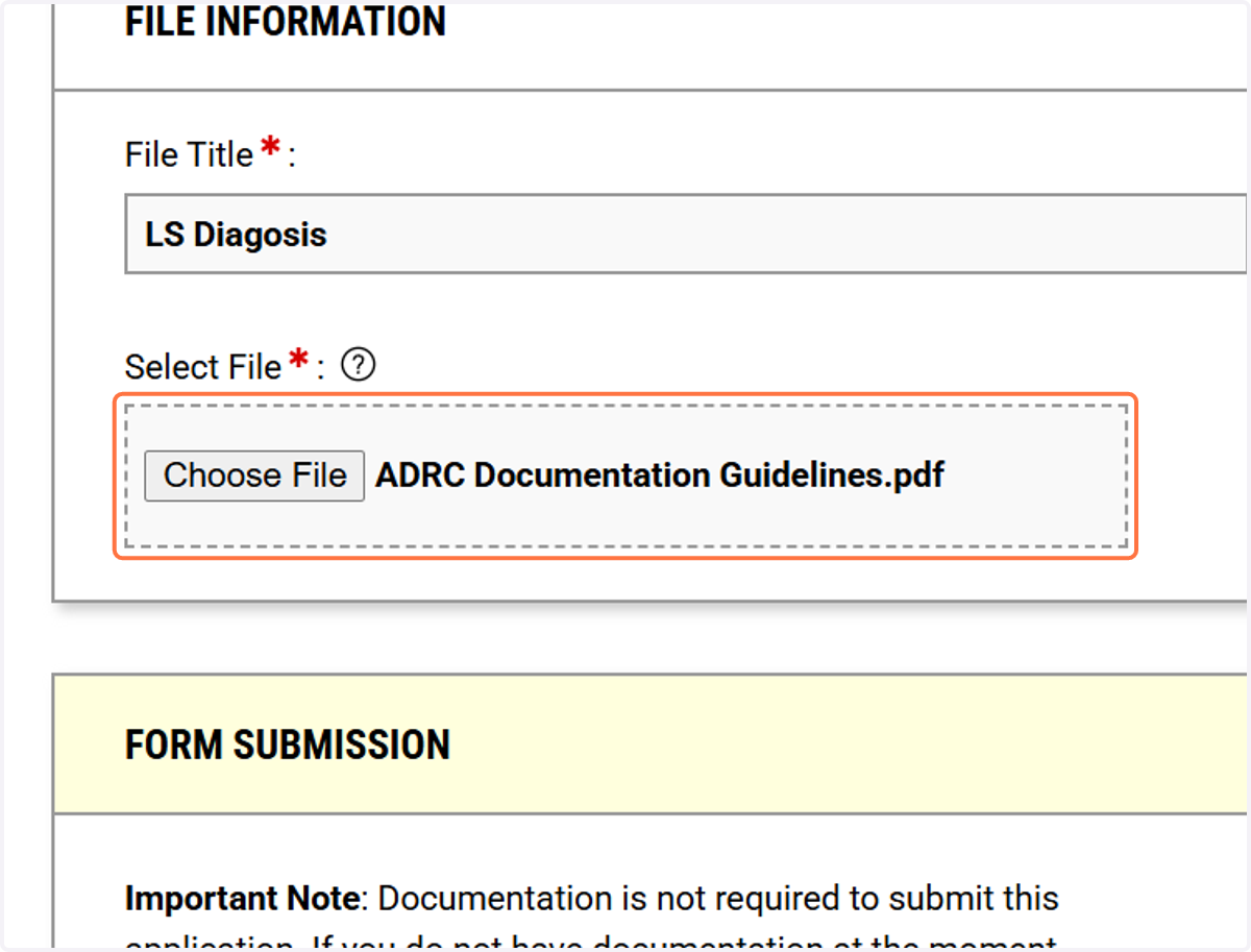 Select the file you want to upload.