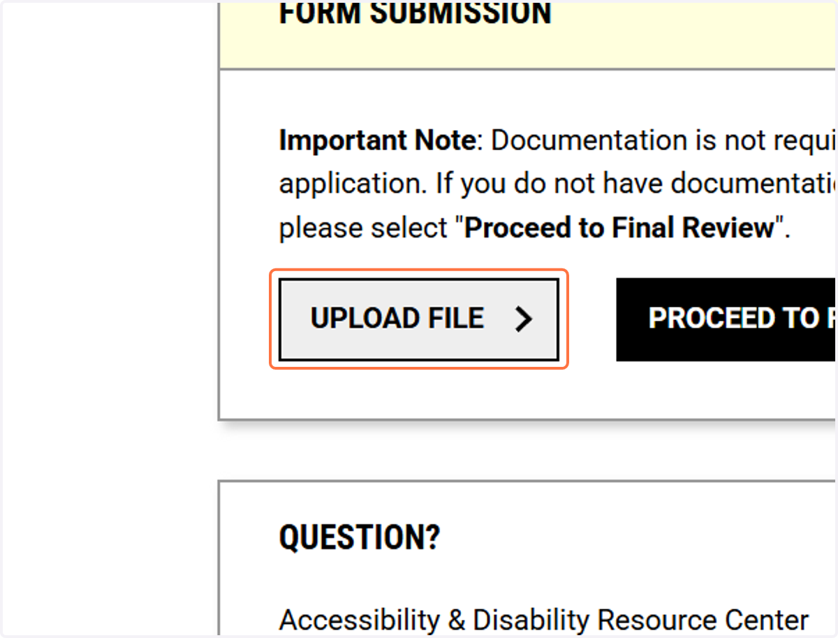 Click on UPLOAD FILE
