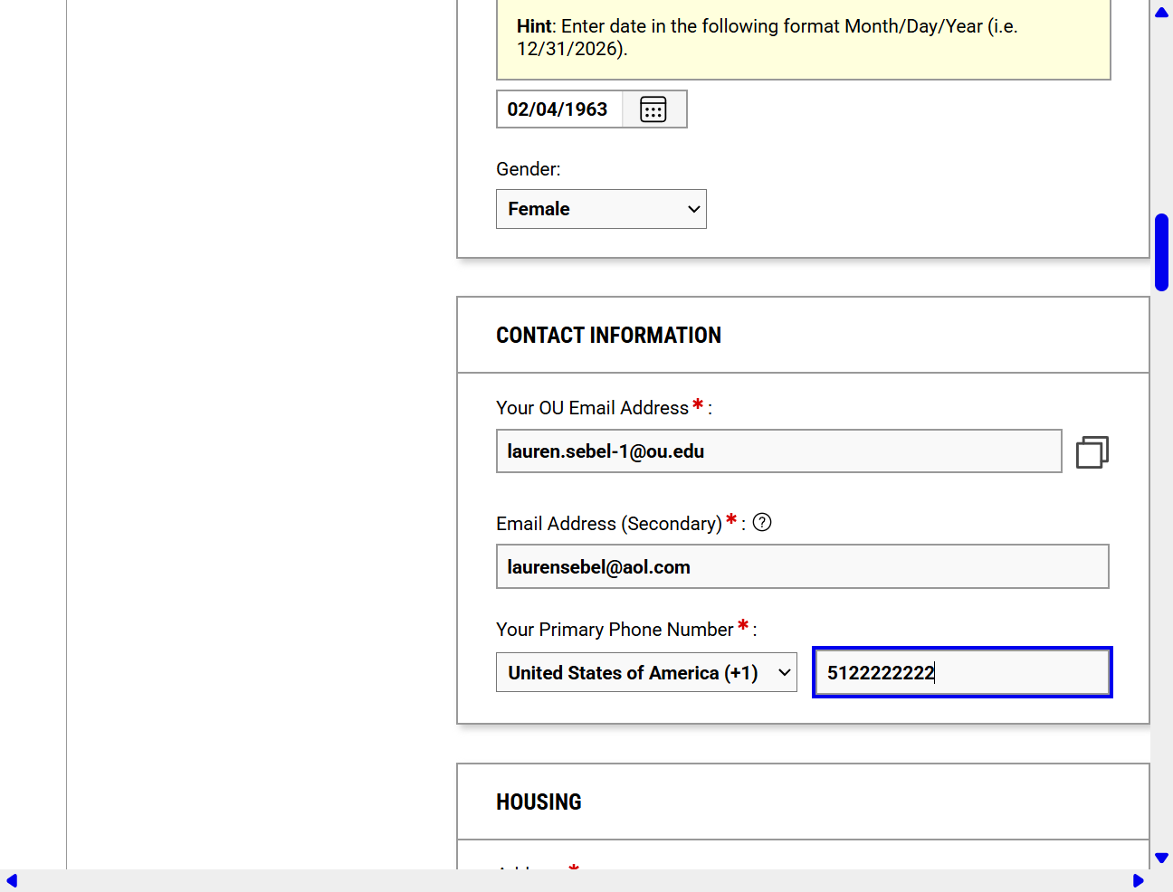 Enter your phone number for contact purposes.