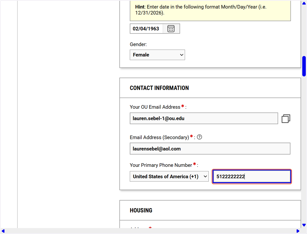 Enter your phone number for contact purposes.