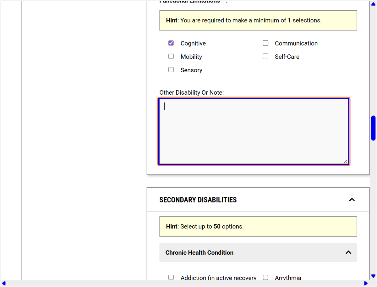 Provide additional information as applicable