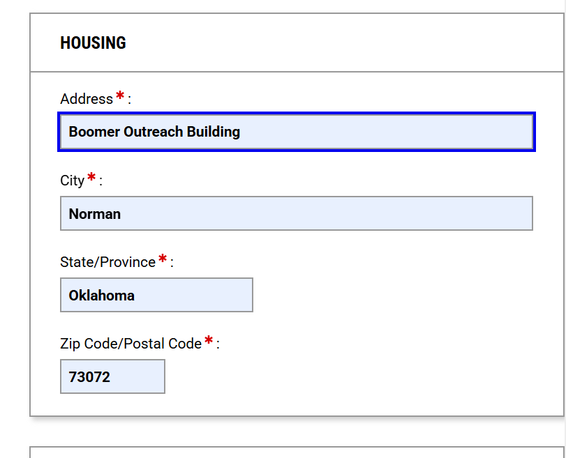 Enter your address.