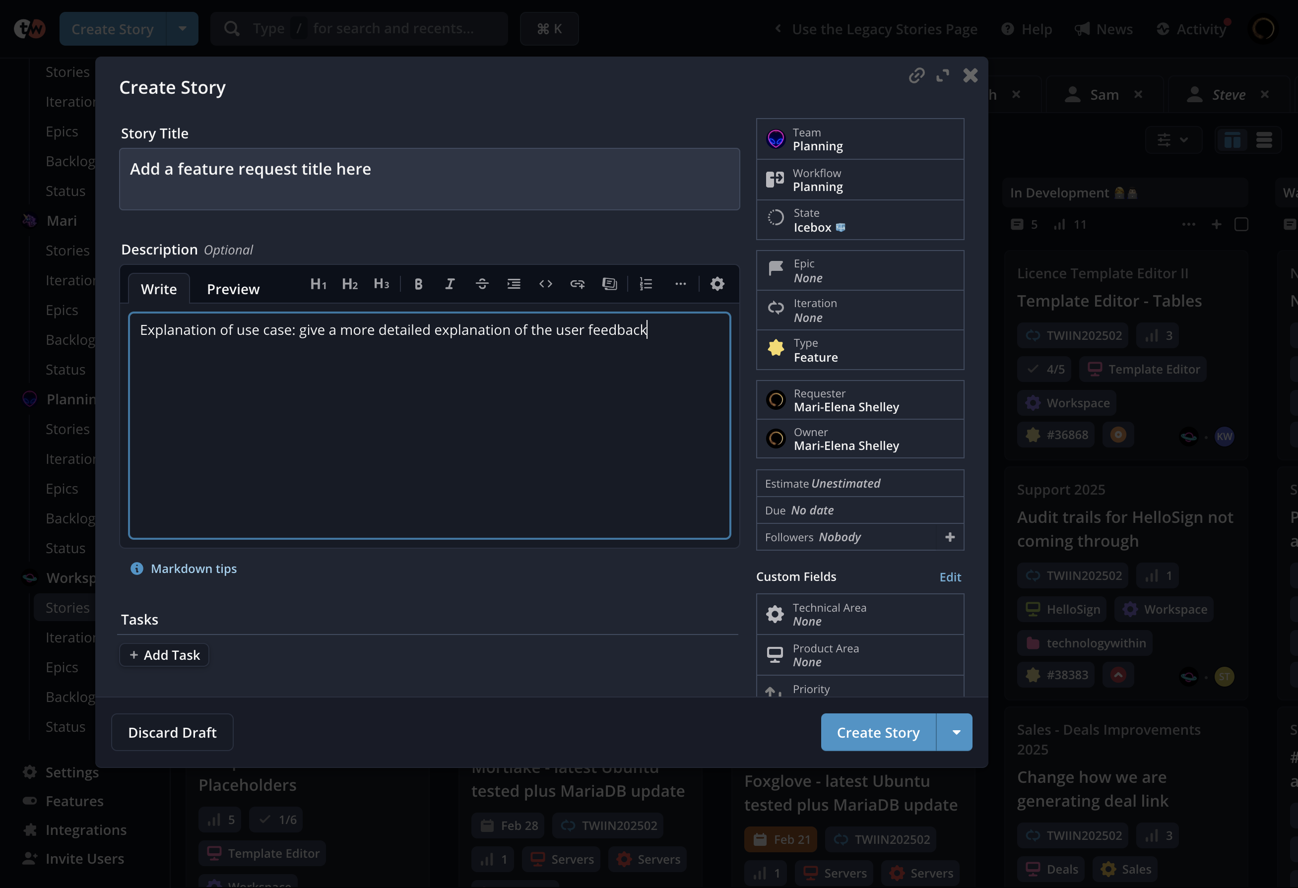 Give a detailed explanation as possible of use case or user feedback