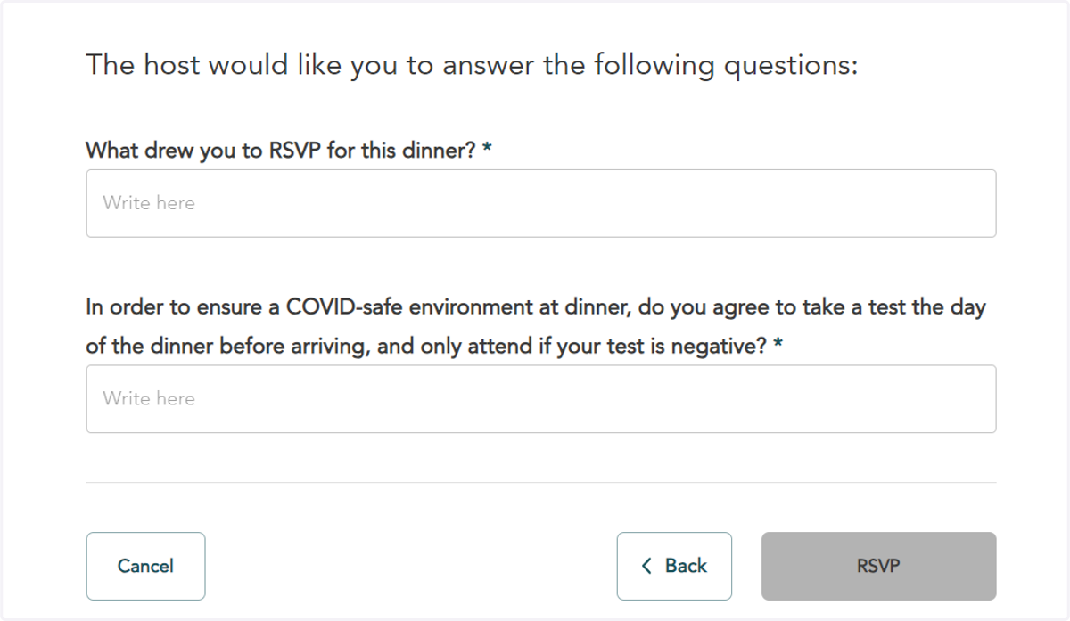 Answer the questions the host has asked!