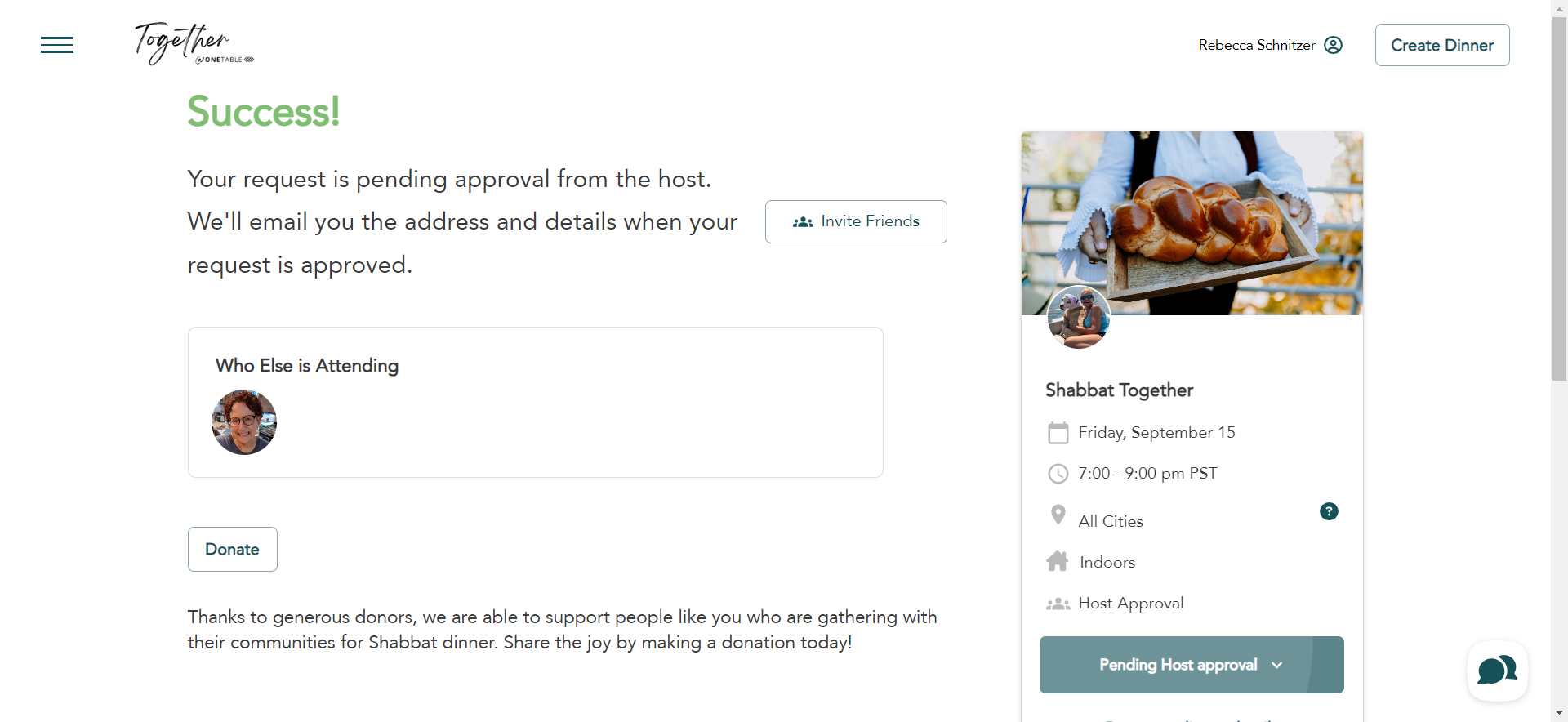 Once you see the green button change to "Pending Host approval," you know you've RSVP'd successfully and you can wait for the host to approve you!