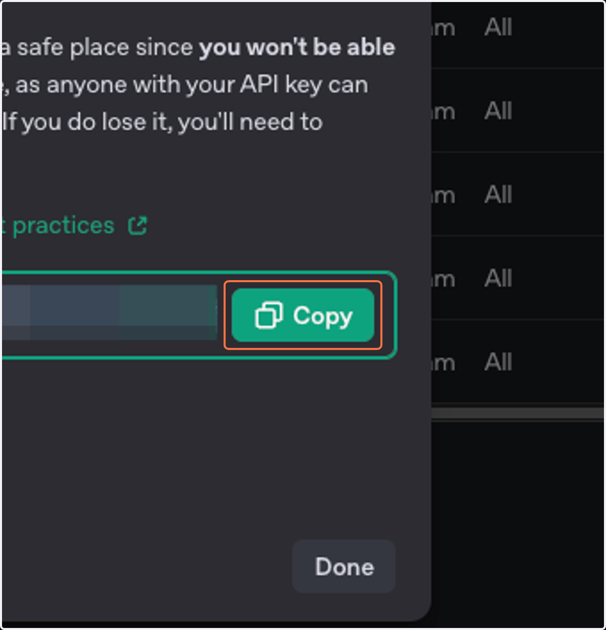Click on Copy