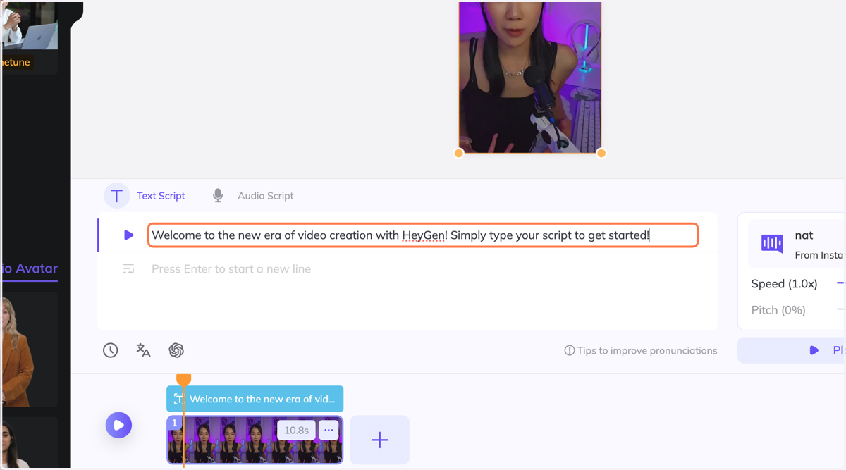 Click on Type or paste a paragraph here.